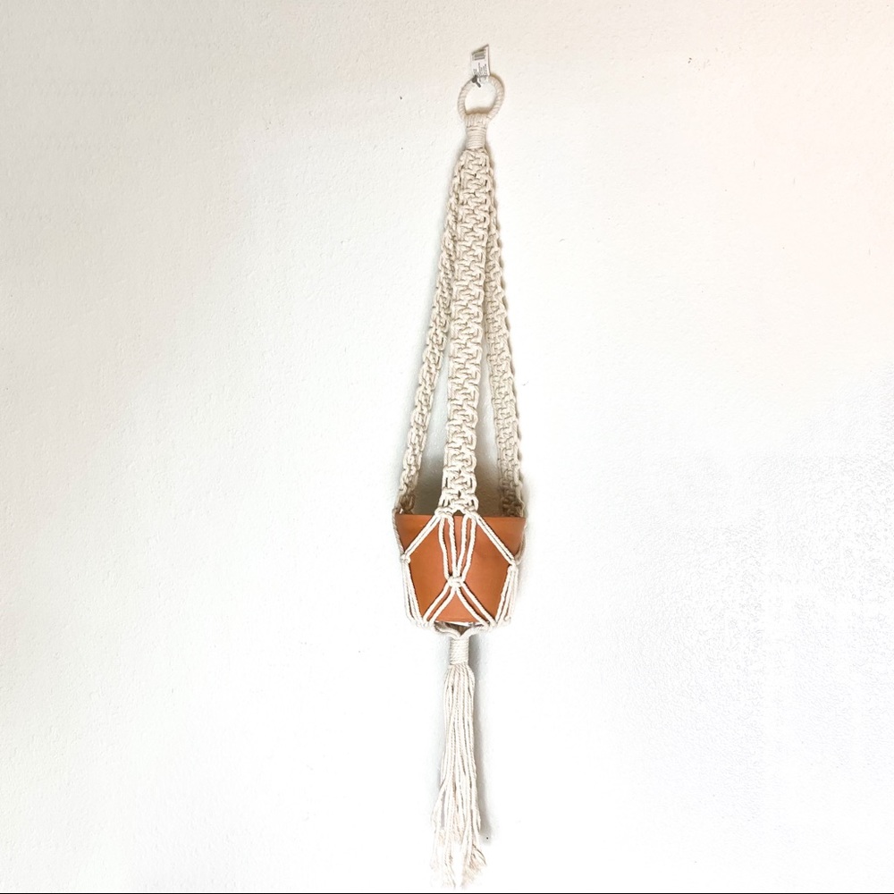 38” and 31” Set of 2 Macrame Plant Holders - Picture 3 of 11